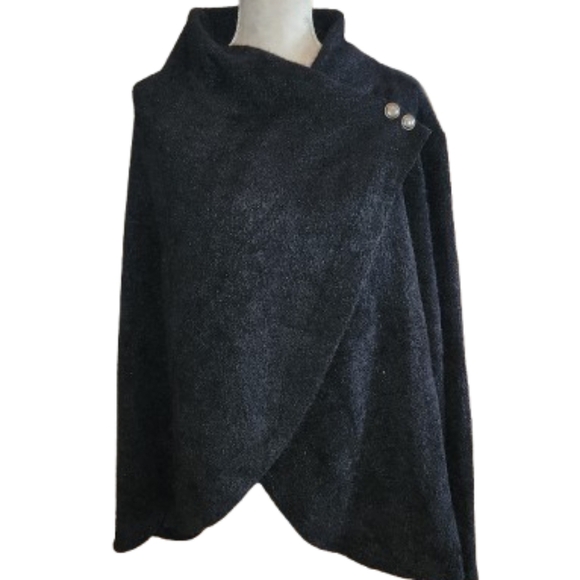 NWT Maurices Black Cowl Neck Cross Front Sweater Size 2X Super Soft & Unique - Picture 9 of 10